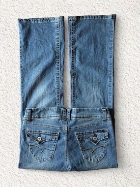 Angels Women's Boot-Cut Jeans in Blue Denim